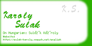 karoly sulak business card